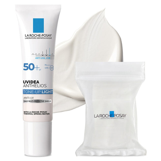 LA ROCHE-POSAY La Roche-Posay Uvidea Tone-Up Light Sunscreen SPF50+ PA++++ Cotton Pad 30 Sheets, 30ml, 1 pc