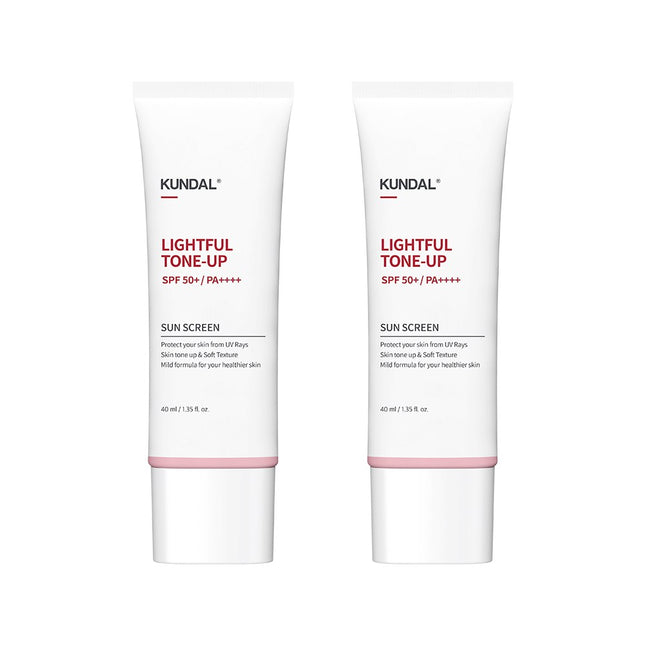 KUNDAL  Daily Lightful Tone-Up Sun Cream SPF50+ PA++++, 40ml, 2 Pack