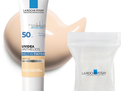LA ROCHE-POSAY  Uvidea Anthelios Melt-in Tinted Sunscreen SPF50 PA++++ 30ml + Vegan Cotton Pads 30p Set, 1ea