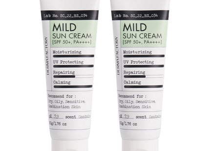 DERMA FACTORY  Vegan Certified Inorganic Sunscreen Hinoki Water Mild SPF50+ PA++++ 50g 2 Pack