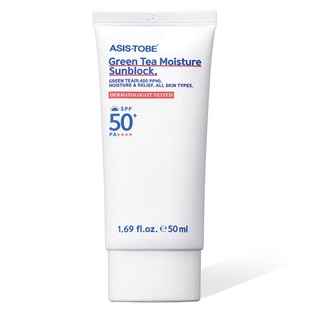 ASISTOBE  Green Tea Moisture Sunblock SPF50+ PA++++, 50ml, 1 count