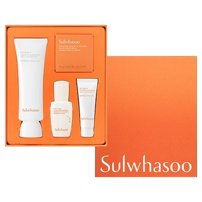 SULWHASOO  Snowise Brightening Sun Cream SPF50+ PA++++ 50ml + 3 Sample Kit, 1 Set