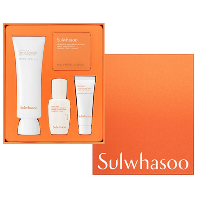 SULWHASOO  White Brightening Tone-Up Sun Cream 50ml SPF50+ PA++++ + 3 Deluxe Samples Set