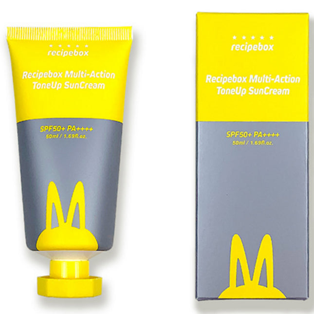 RECIPE BOX  Multi-Action Tone-Up Sun Cream SPF50+ PA++++, 50ml, 1 count