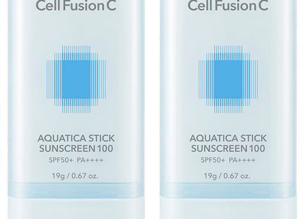 CELLFUSION C  Aquatica Sunscreen Stick SPF 50+ PA++++ 19g 2-Pack