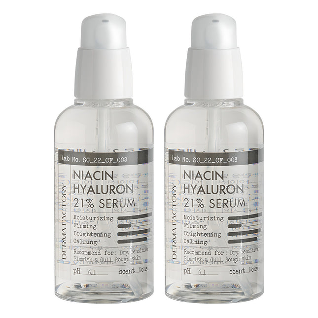 DERMA FACTORY  Niacin Hyaluron Serum, 80ml, 2 Count