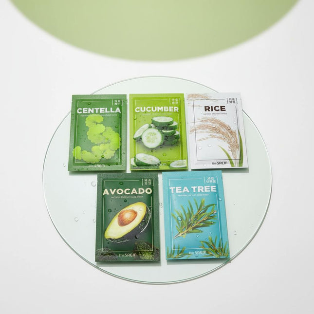 The Saem Natural Mask Sheet 1ea Choose 1 from 5 types AloeLemonGreen TeaHoneyPomegranate
