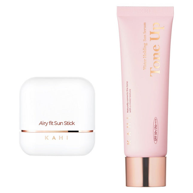 GAPHEE  Air Fit Sun Stick 14g +  Water Holding Tone-up Sun Serum 50ml Set SPF50+ PA++++, 1 Unit