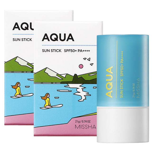 MISSHA  ALL AROUND SAFE BLOCK AQUA SUNSTICK WATERPROOF SPF50+ PA++++, 21g, 2ea