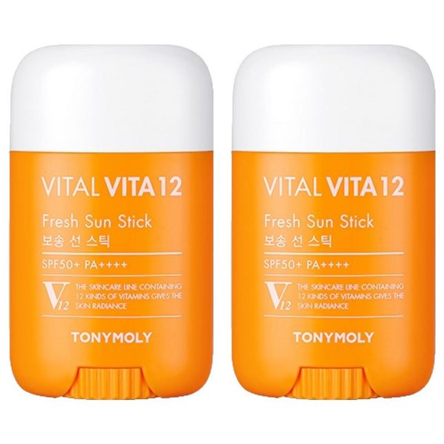 TONYMOLY  Vital Vita 12 Sun Stick SPF50+ PA++++ 22g 2 Count