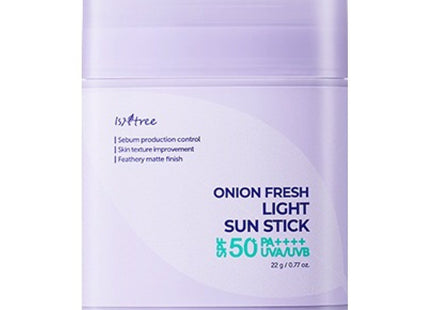 ISNTREE  Onion Fresh Light Sunstick SPF50+ PA++++, 22g, 1 Pack