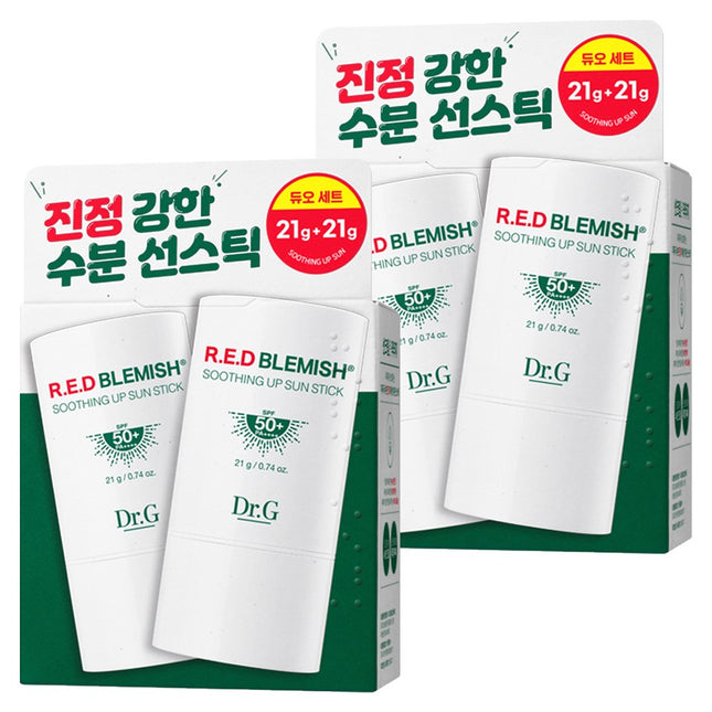 DR.G  RED BLEMISH SOOTHING UP SUN STICK DUO SET SPF50+ PA++++, 42g, 2 count