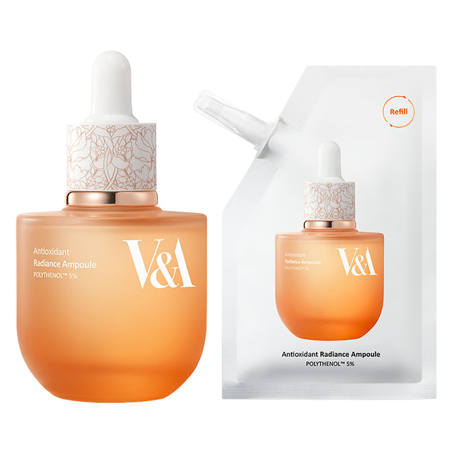 V&A BEAUTY  Antioxidant Radiance Planning Ampoule 50ml + Refill 50ml Set, 1 Set