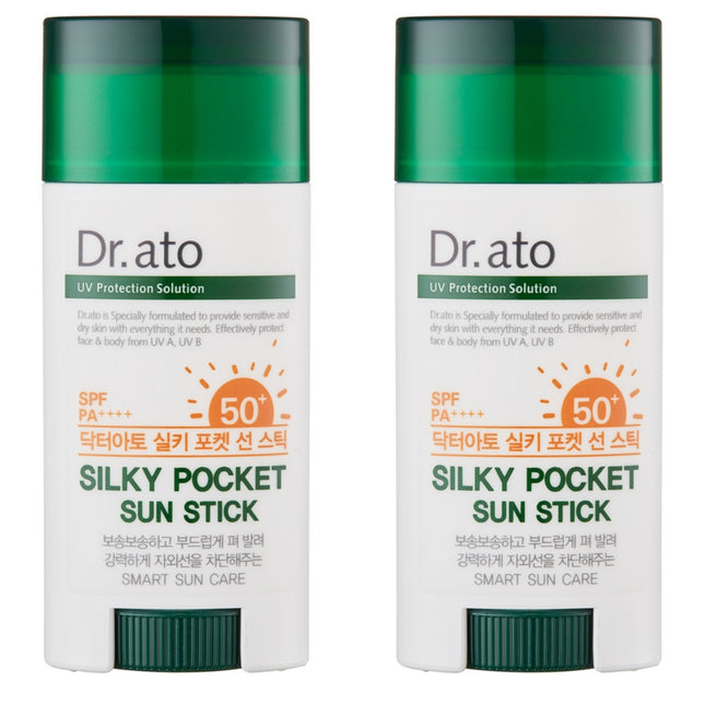 DR.ATO  Silky Pocket Sun Stick SPF50+ PA++++, 17g, 2 count