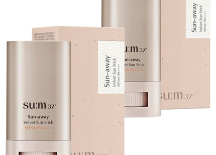 SU:M37O  Sun Away Velvet Sunstick SPF50+ PA++++, 18g, 2 Count