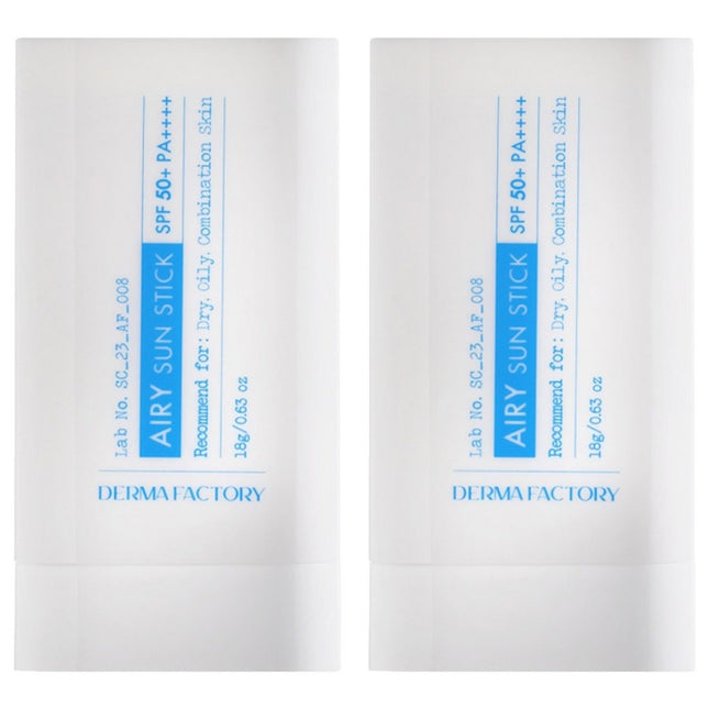 DERMAFACTORY Dermafactory Airy Sunstick SPF50+ PA++++, 18g, 2 Count