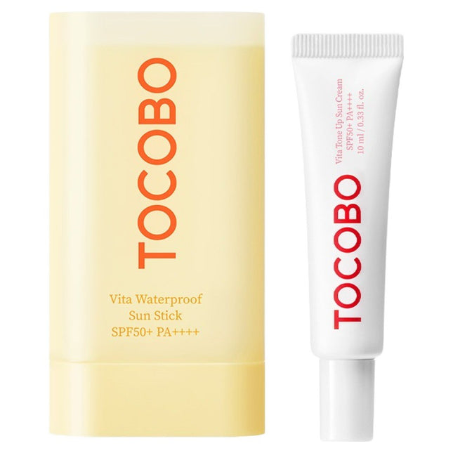 TOROCOBO  Vita Waterproof Sun Stick 18g + Vita Tone-Up Sun Cream 10ml Set, 1 Set