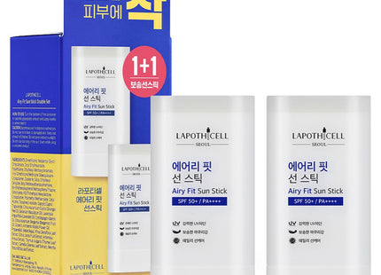 LAPOTICE  Airy Fit Sunstick SPF50+ PA++++ Double Set, 1 Set