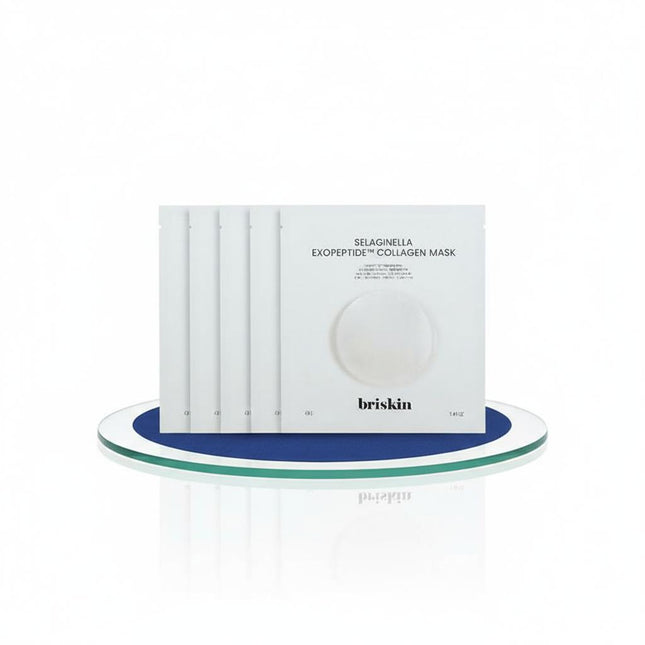 BRISKIN EXOPEPTIDE COLLAGEN MASK 5 SHEETS RESURRECTION PLANTHEARTLEAF