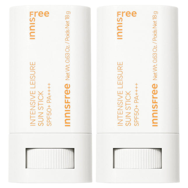 INNISFREE Innisfree Intensive Leisure Sunstick SPF50+ PA++++, 18g, 2 Count