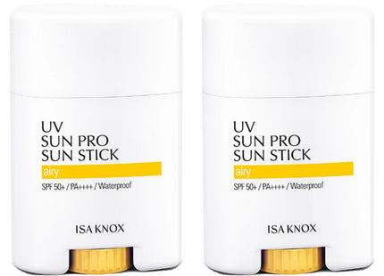 ISA KNOX  UV Sun Pro 365 Airy Sun Stick SPF50+ PA++++, 19g, 2 Count