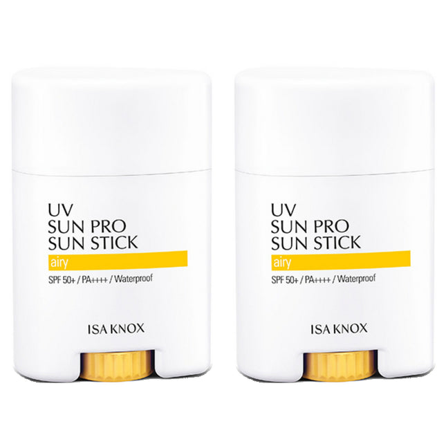 ISA KNOX  UV Sun Pro 365 Airy Sun Stick SPF50+ PA++++, 19g, 2 Count