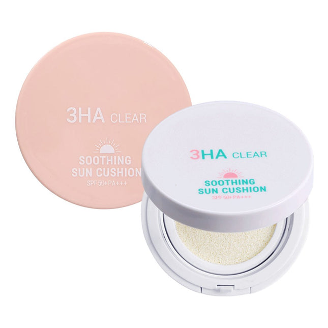 3HA  Clear Tone-Up Moisturizing Sun Cushion Beige+White 2-Piece Set