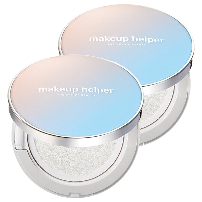 MAKEUPHELPER Makeuphelper Vegan Essence Sun Cushion SPF50+ PA++++, 20g, 2 Count