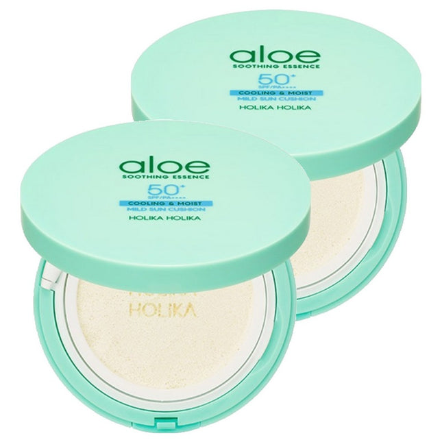 HOLIKA HOLIKA  Aloe Mild Sun Cushion SPF50+ PA++++, 25g, 2count