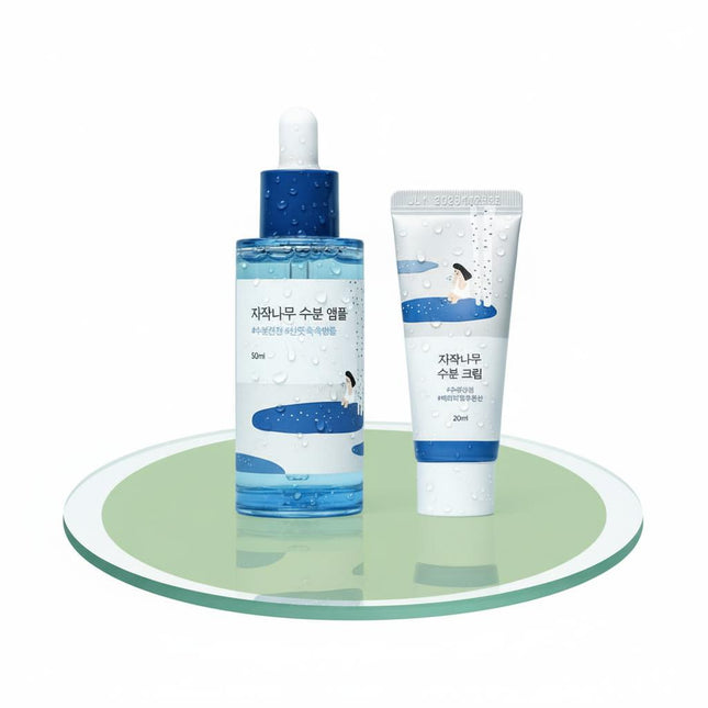 ROUND LAB Birch Juice Moisturizing Ampoule 50ml + Cream 20ml Set