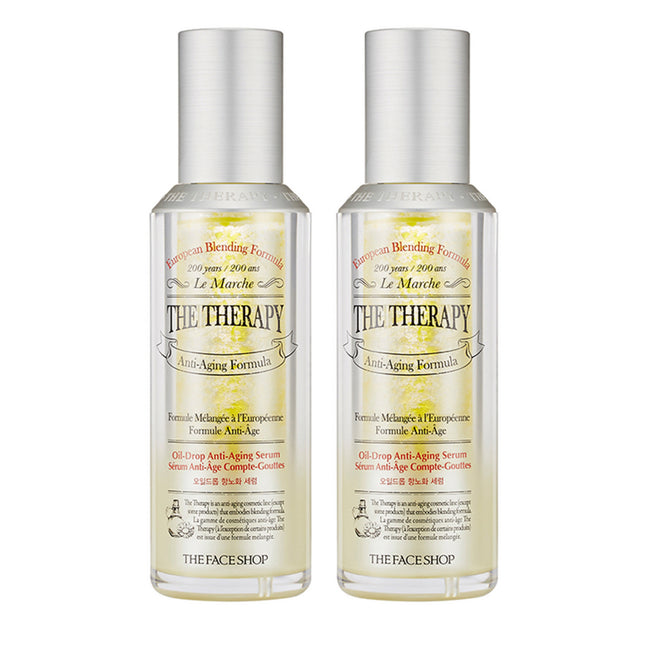 THE FACE SHOP  The Therapy Oil Drop Anti-Aging Serum, 45ml, 2 Count