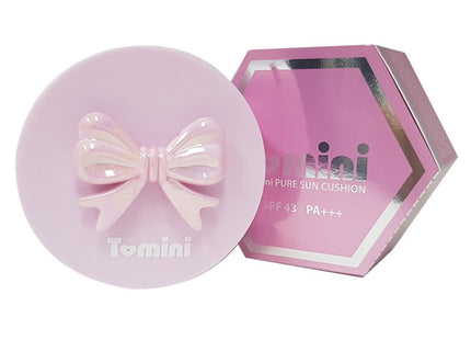 TUMINI PURE  Sun Cushion SPF43 PA+++ Ribbon Pale Pink, 14.5g, 1 Pack