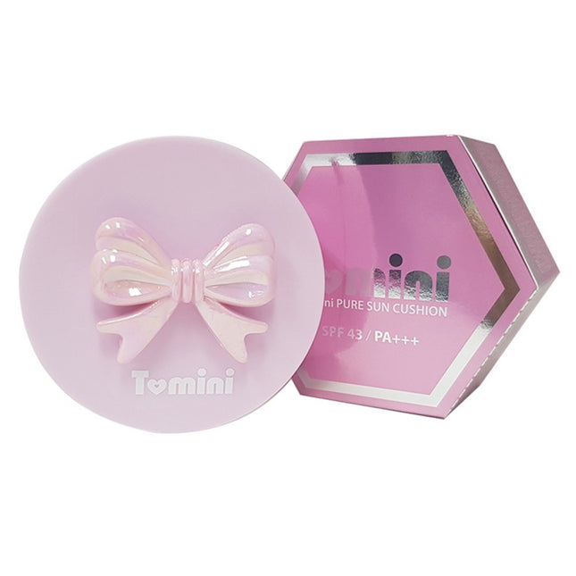 TUMINI PURE  Sun Cushion SPF43 PA+++ Ribbon Pale Pink, 14.5g, 1 Pack