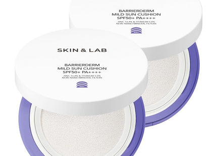 SKIN&LAB  Barrierderm Mild Sun Cushion SPF50+ PA++++, 25g, 2 Count