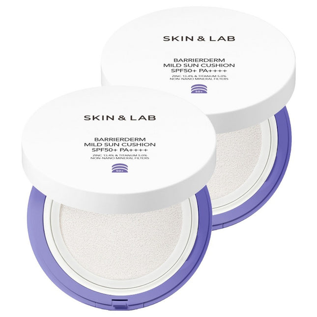 SKIN&LAB  Barrierderm Mild Sun Cushion SPF50+ PA++++, 25g, 2 Count