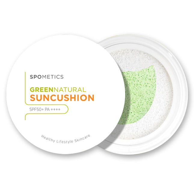 SPOMENTICS  Green Natural Sun Cushion SPF50+ PA++++, 25g, 1 count