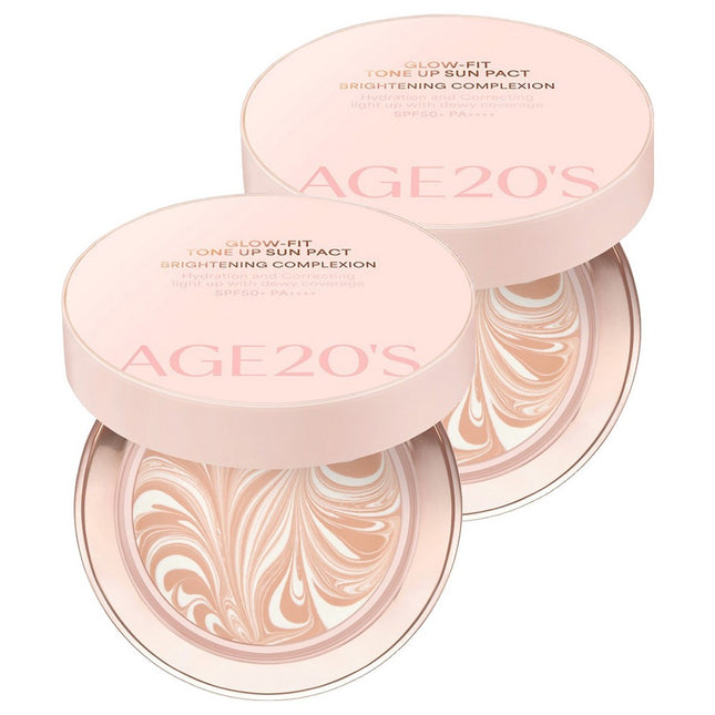 AGE 20'S  GLOW FIT TONE UP SUN PACT SPF50+ PA++++, 12.5g, 2ea