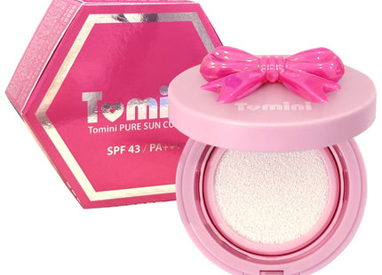TUMINI PURE  Sun Cushion SPF43 PA+++ Ribbon Jin Pink, 14.5g, 1 count