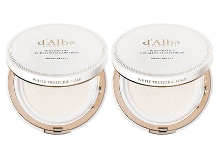 D'ALBA  Waterful Fresh Sun Cushion SPF50+ PA++++, 15g, 2 Count
