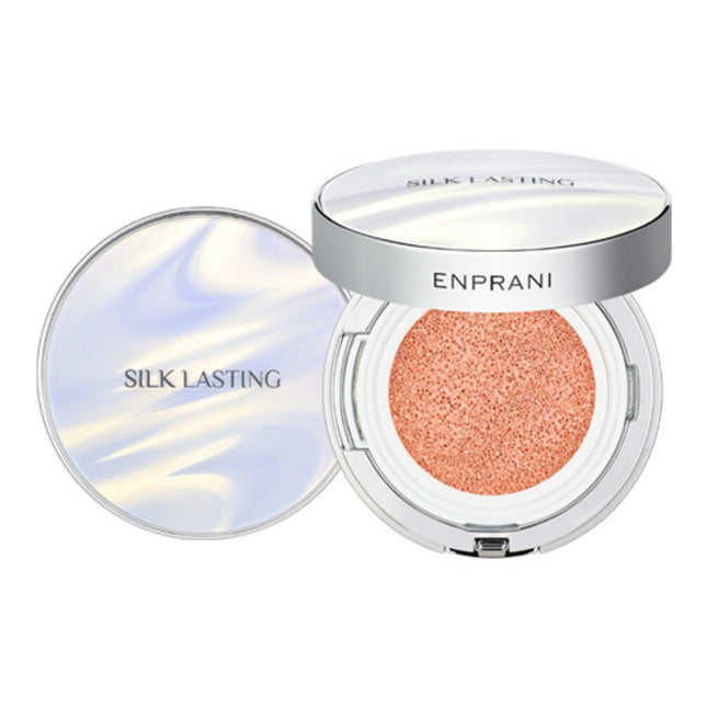 ENPRANI  Silk Lasting UV Tone-up Sun Cushion 15g SPF50 PA++++ + Refill 15g Set, 1 Set