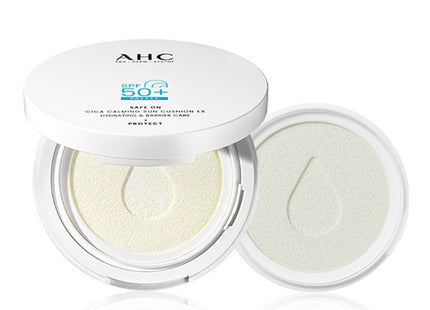 AHC  Safe On Cica Calming EX Sun Cushion SPF50+ PA++++ 25g + Refill Set, 1 Set