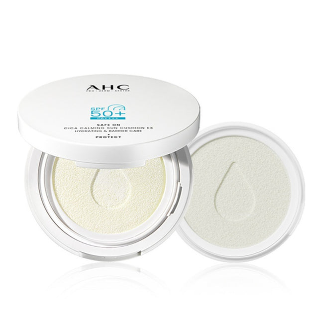 AHC  Safe On Cica Calming EX Sun Cushion SPF50+ PA++++ 25g + Refill Set, 1 Set