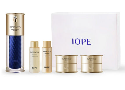 IOPE  SUPER VITAL OIL BLENDING SERUM 40ml + EMULSION 18ml + SOFTENER 18ml + CREAM 10ml x 2p SET, 1 SET