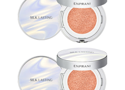 ENPRANI Enprani Silk Lasting UV Tone-Up Sun Cushion 15g SPF50 PA++++ + Refill 15g Set, 2 Count
