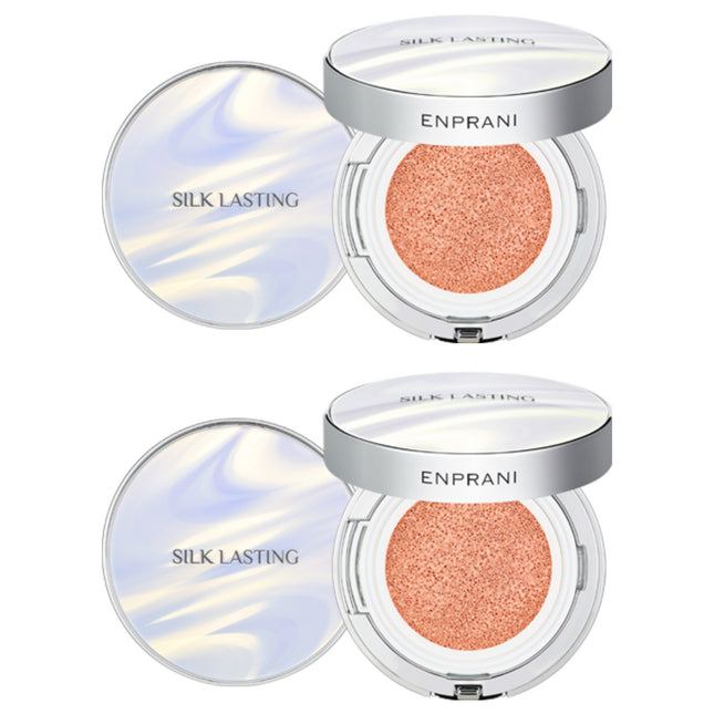 ENPRANI Enprani Silk Lasting UV Tone-Up Sun Cushion 15g SPF50 PA++++ + Refill 15g Set, 2 Count