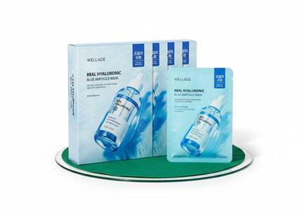 WELLAGE Real Hyaluronic Blue Ampoule Mask 5ea