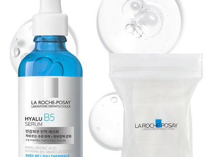 LA ROCHE-POSAY  Hyalu B5 Serum + Vegan Cotton Pads 30ct, 50ml, 1 Set