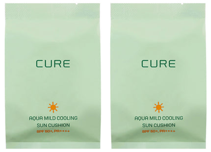 KIM JUNG MOON ALOE La Sense Aloe Cure Aqua Mild Cooling Sun Cushion SPF50+ PA++++ Refill, 25g, 2 Count