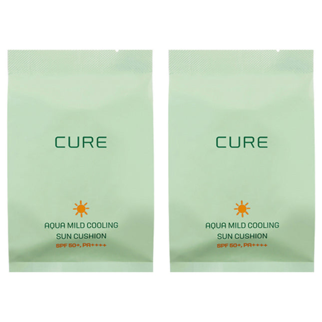 KIM JUNG MOON ALOE La Sense Aloe Cure Aqua Mild Cooling Sun Cushion SPF50+ PA++++ Refill, 25g, 2 Count