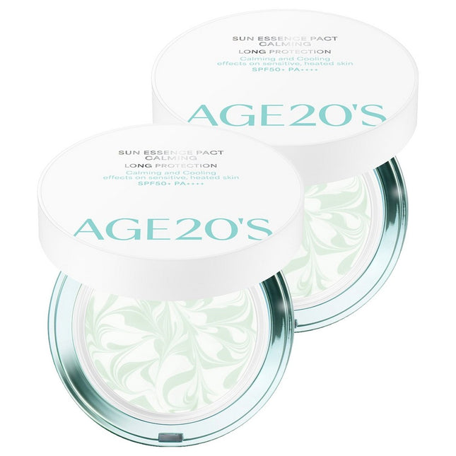 AGE 20S  Sun Essence Pact Calming Long Protection SPF50+ PA++++, 12.5g, 2 Count